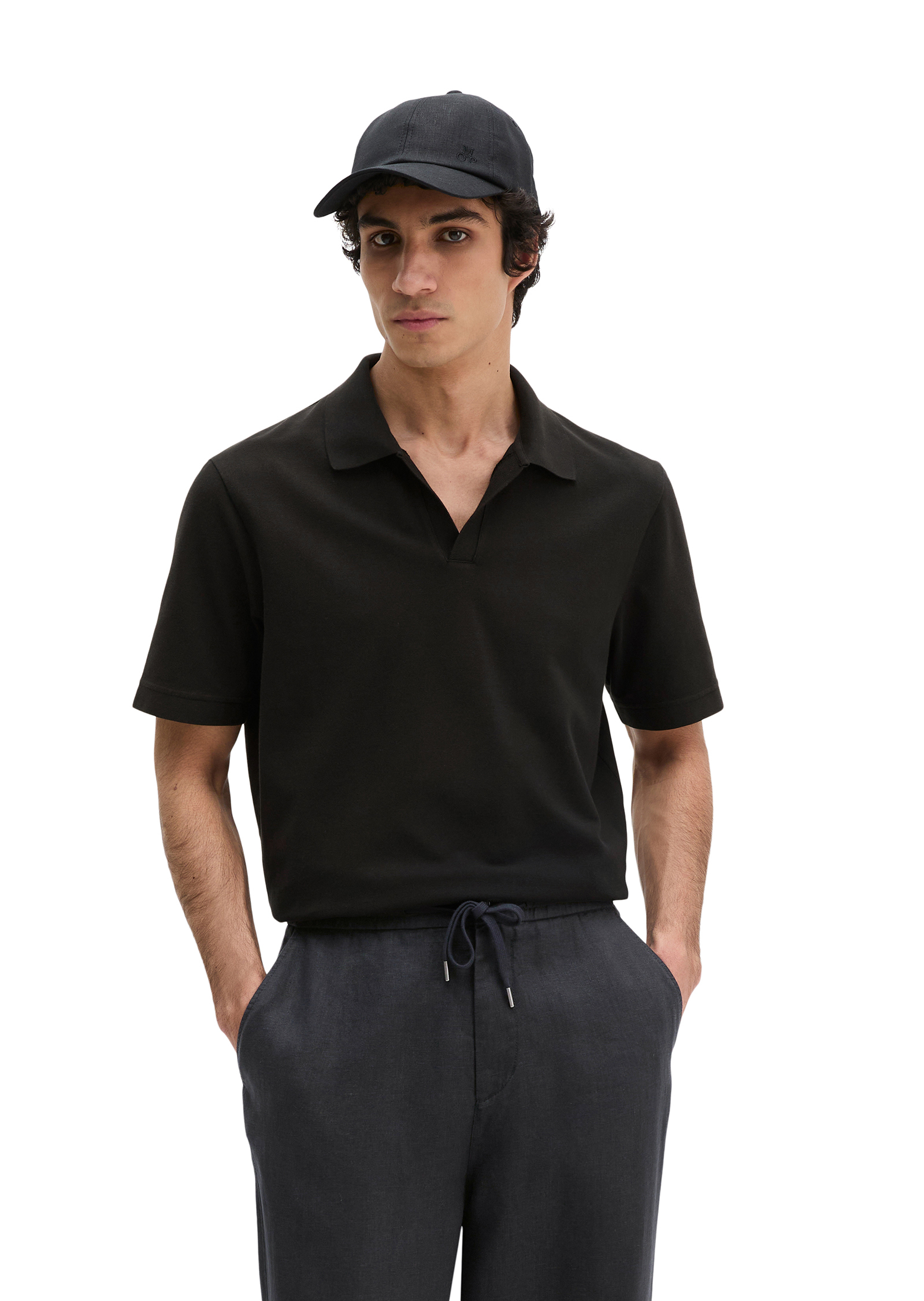 Polo piqué régulier en coton bio, MARC O'POLO