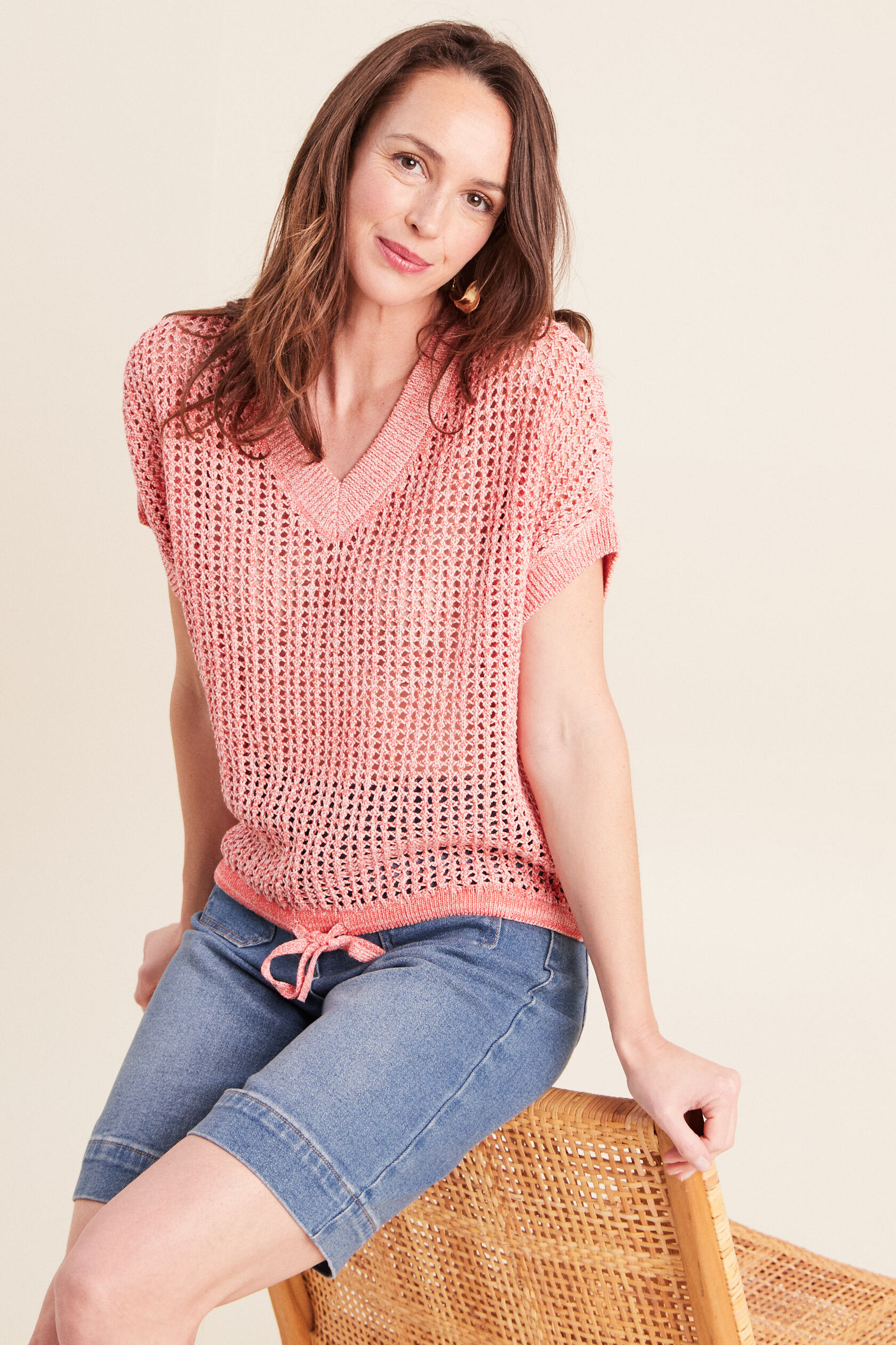 Pull col v manches courtes, BREAL