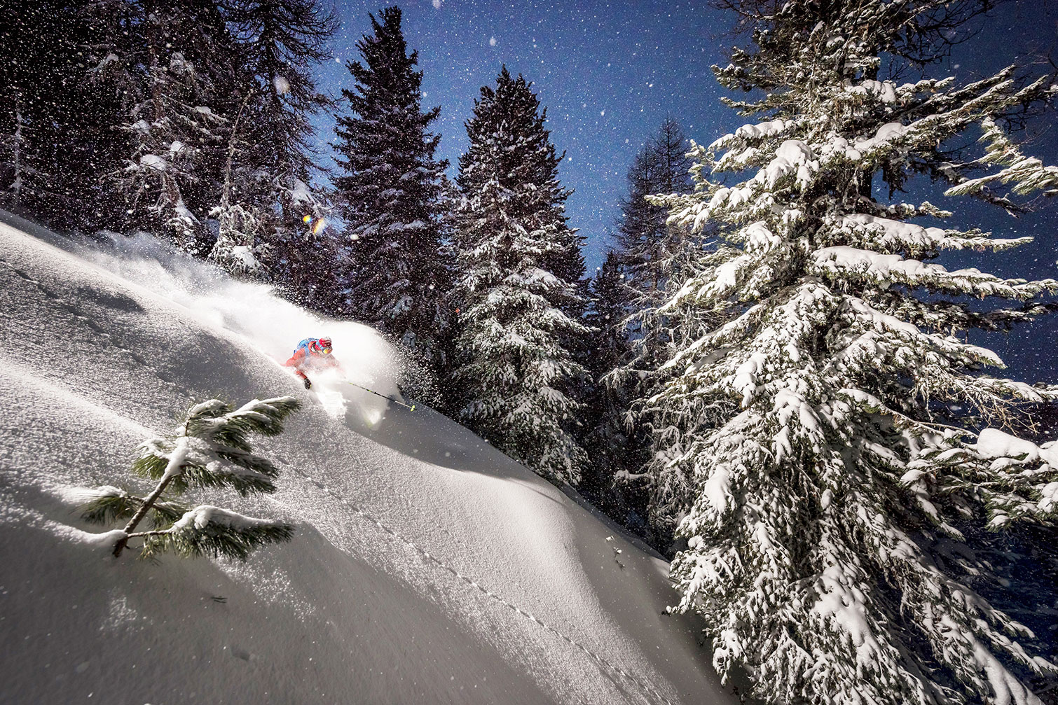 Tableau freeride ski session, HEXOA