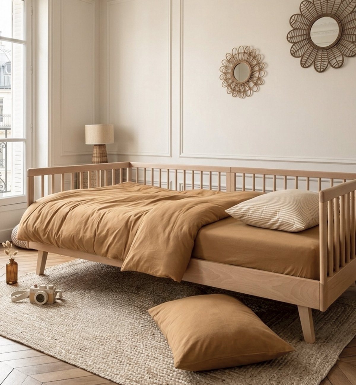 Housse de Couette 1 personne SATIN DE COTON BIO LAVÉ, KADOLIS