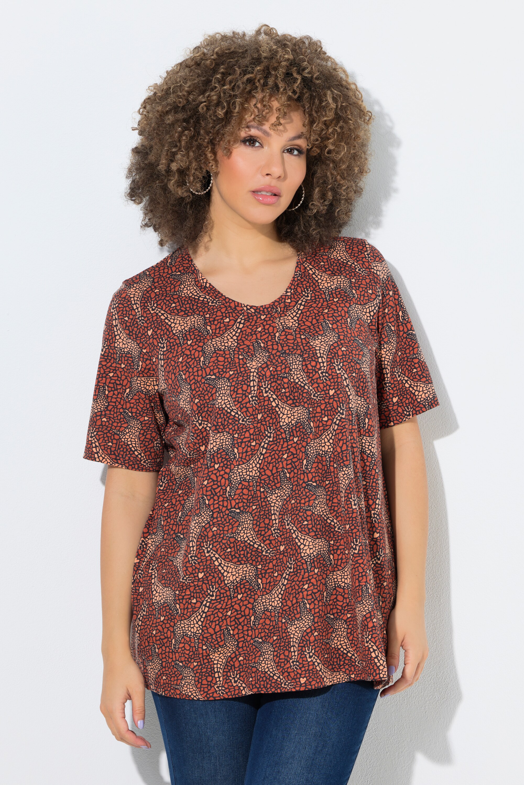 T-shirt motif girafes, ULLA POPKEN