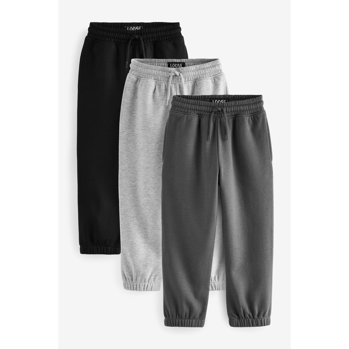 Joggings basiques à coupe standard, lot de 3, NEXT