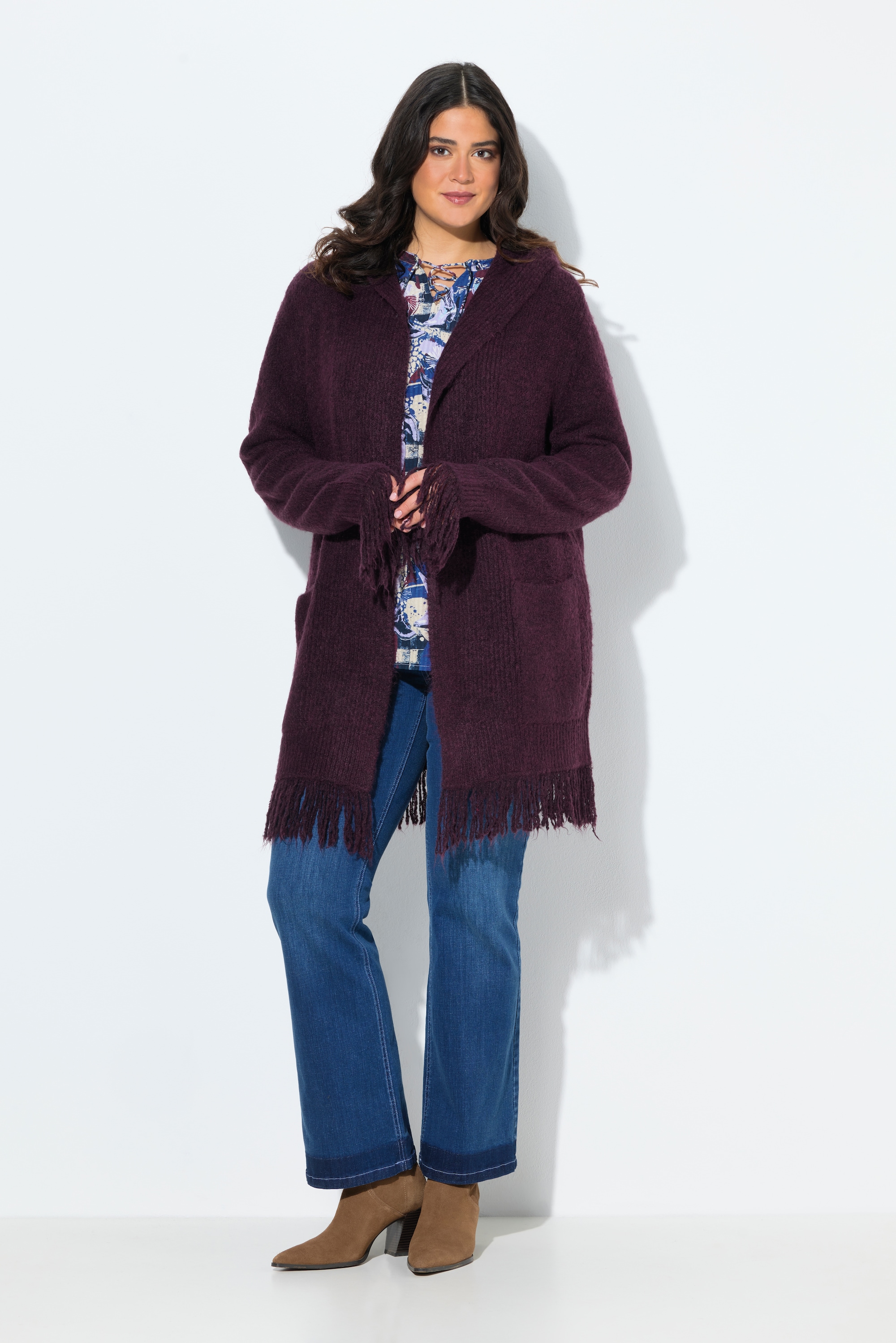 Cardigan long sans manches et sans fermeture, ULLA POPKEN