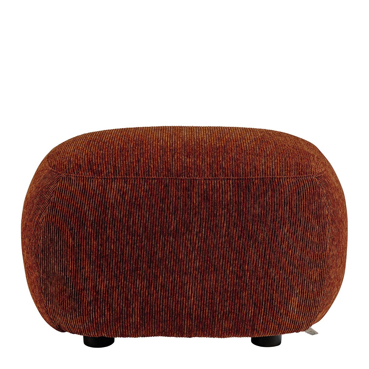 Pouf LISETTE en velours côtelé, BLANC D’IVOIRE