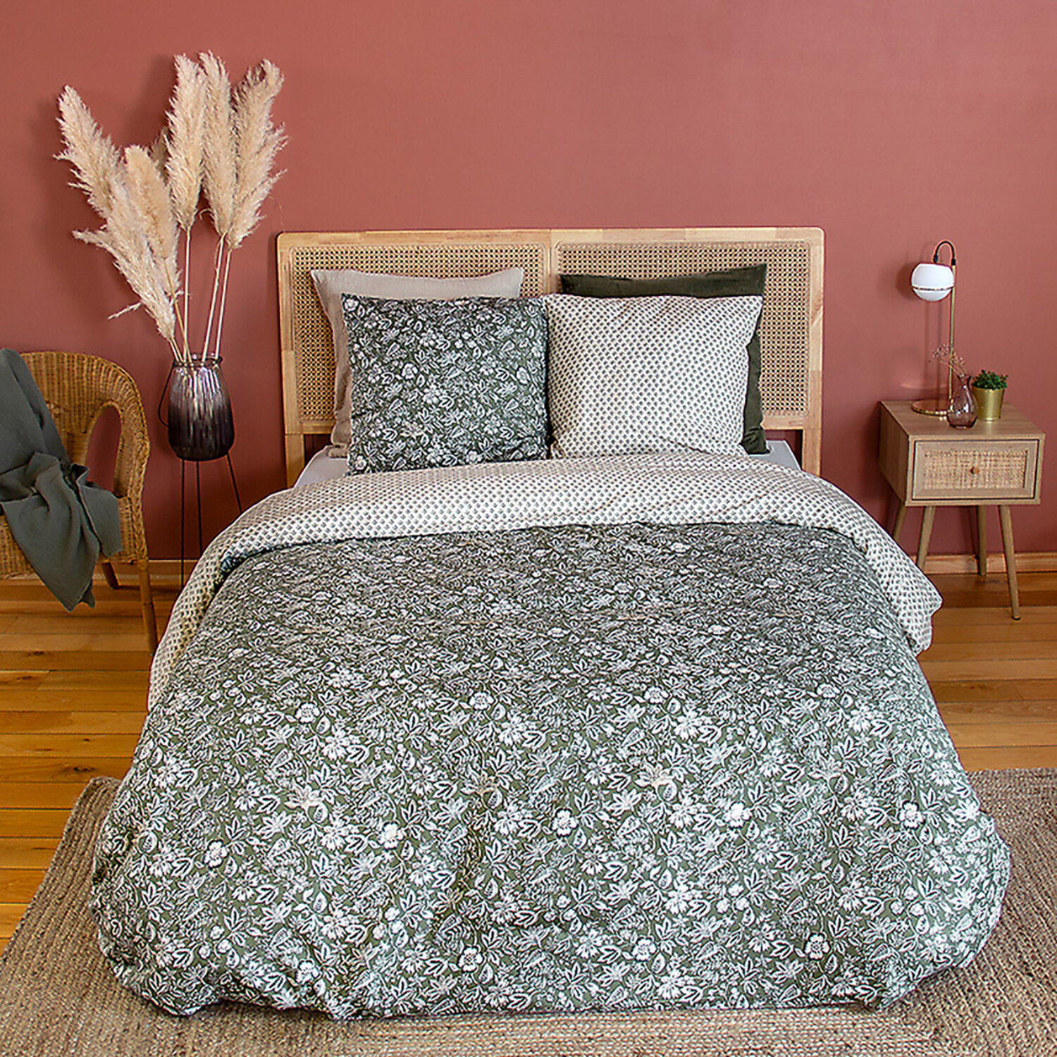 Parure housse de couette en microfibre imprimée, Indily, C DESIGN HOME TEXTILE