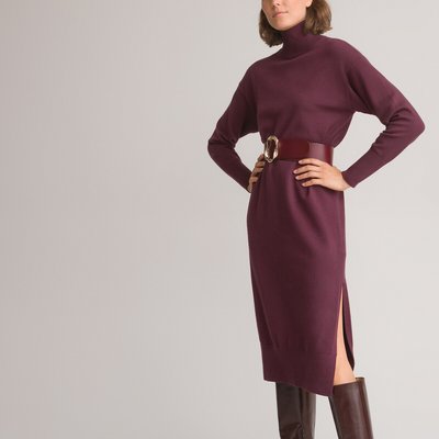 Turtleneck Midi Jumper Dress with Long Sleeves LA REDOUTE COLLECTIONS