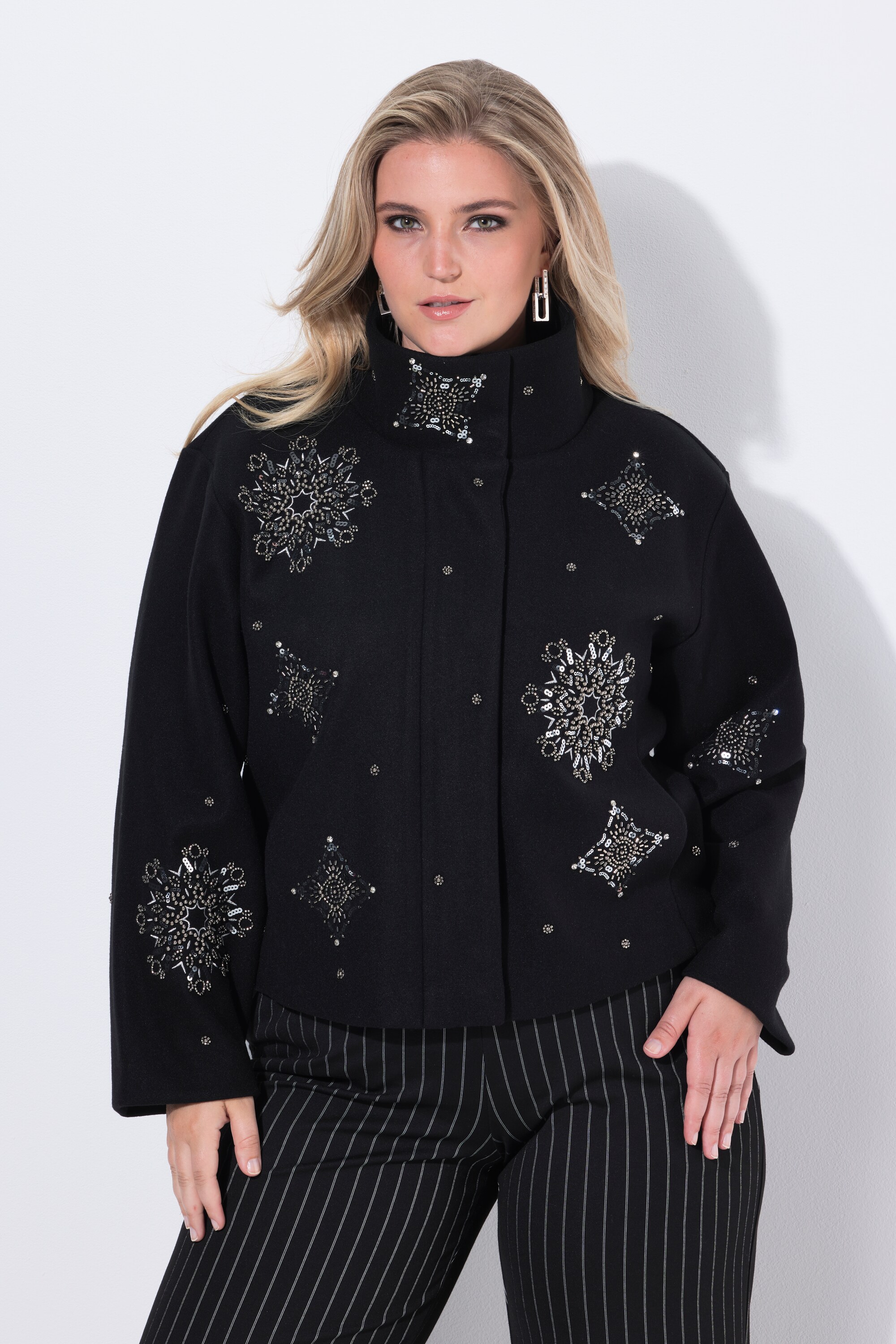 Veste courte à col montant et manches, ULLA POPKEN