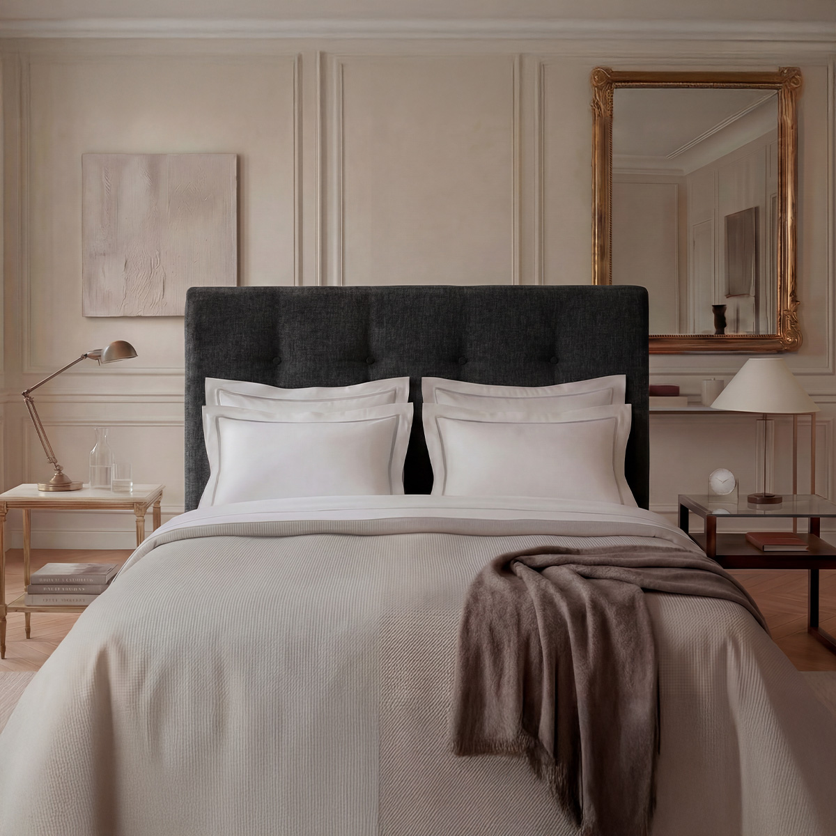Tête de lit Capitonnée Tissu SISAL, BELLECOUR