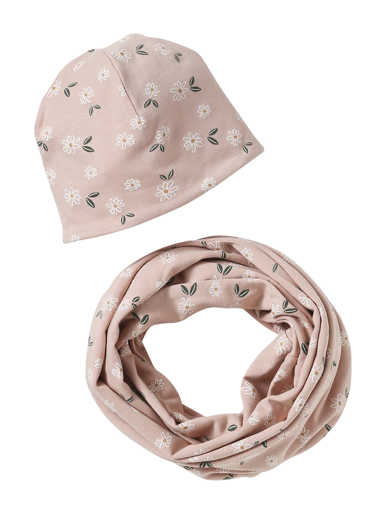 Ensemble fleuri bonnet + snood, VERTBAUDET