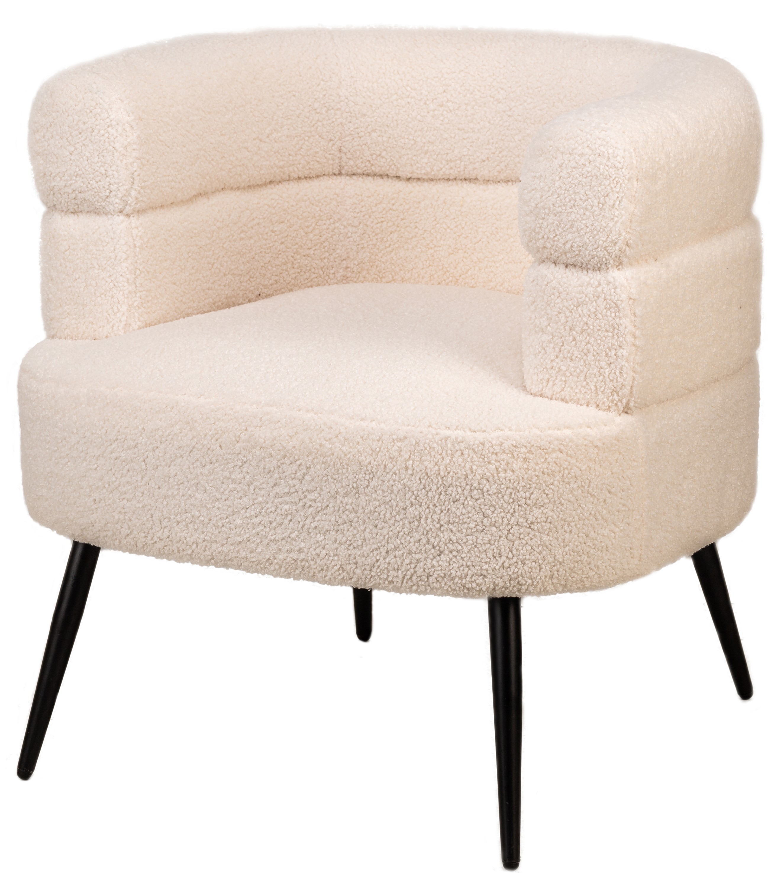 Fauteuil de salon métal et bouclette, KORGEN, NORDLYS
