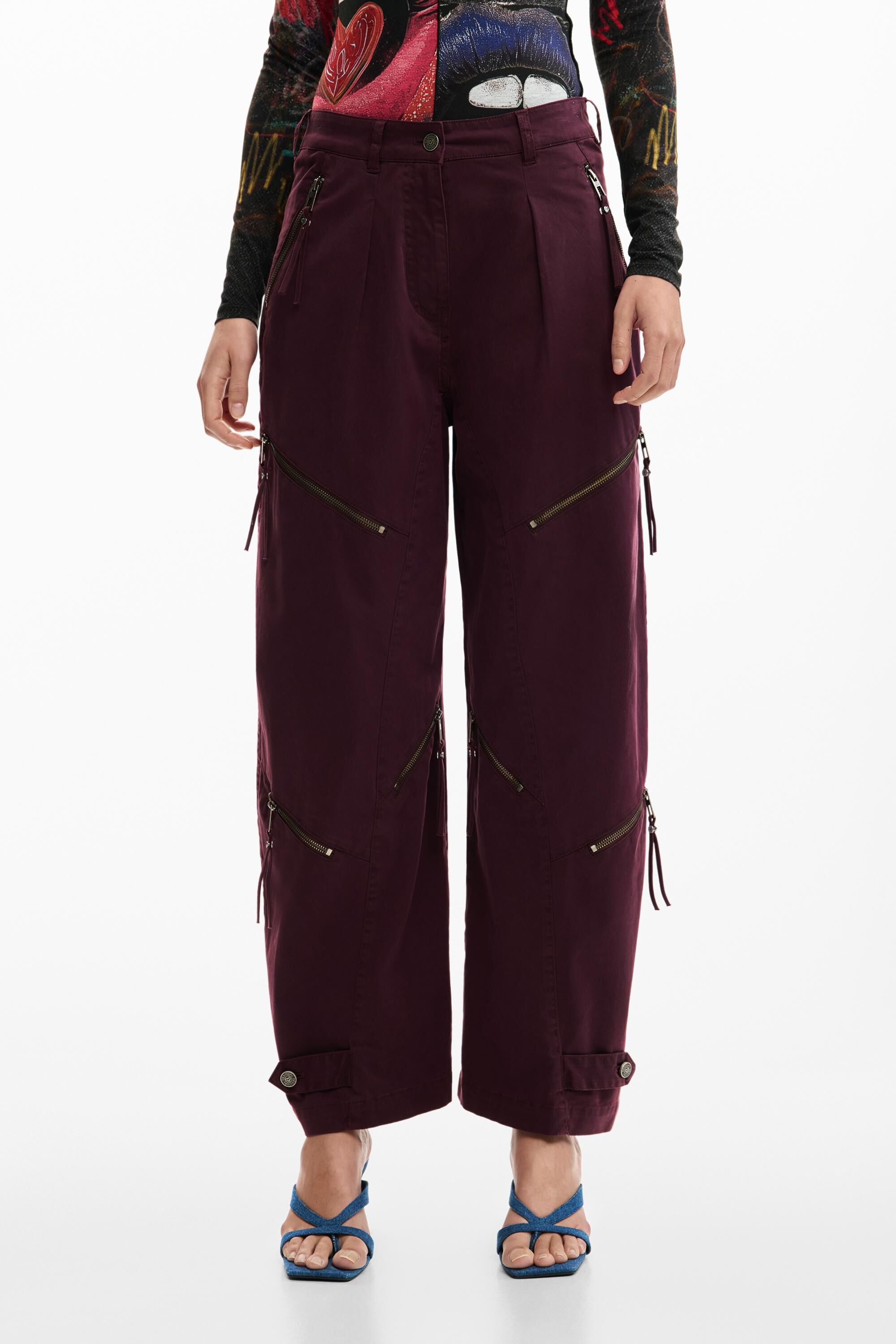 Pantalon tie-dye avec fermetures éclair, DESIGUAL