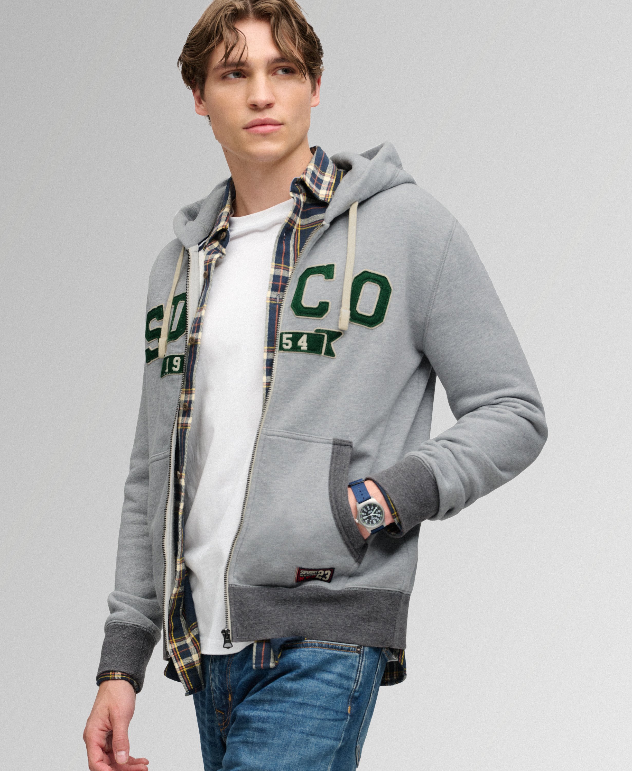 Sweat zippé à capuche SD&Co. coupe décontractée, SUPERDRY
