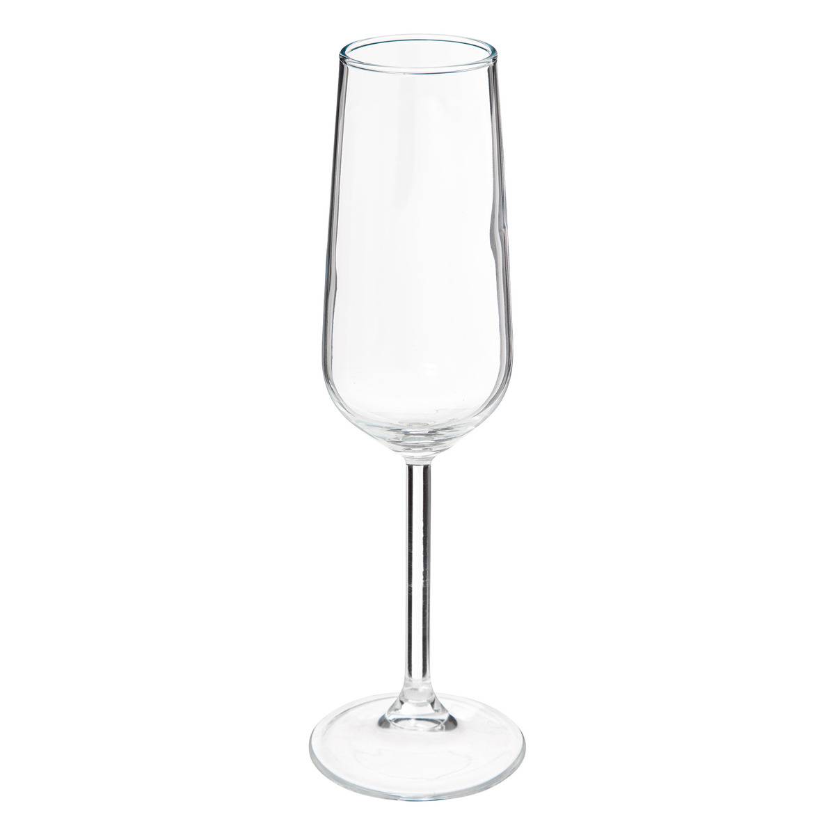 Lot de 6 flûtes à champagne en verre 22 cl NORA, SECRET DE GOURMET