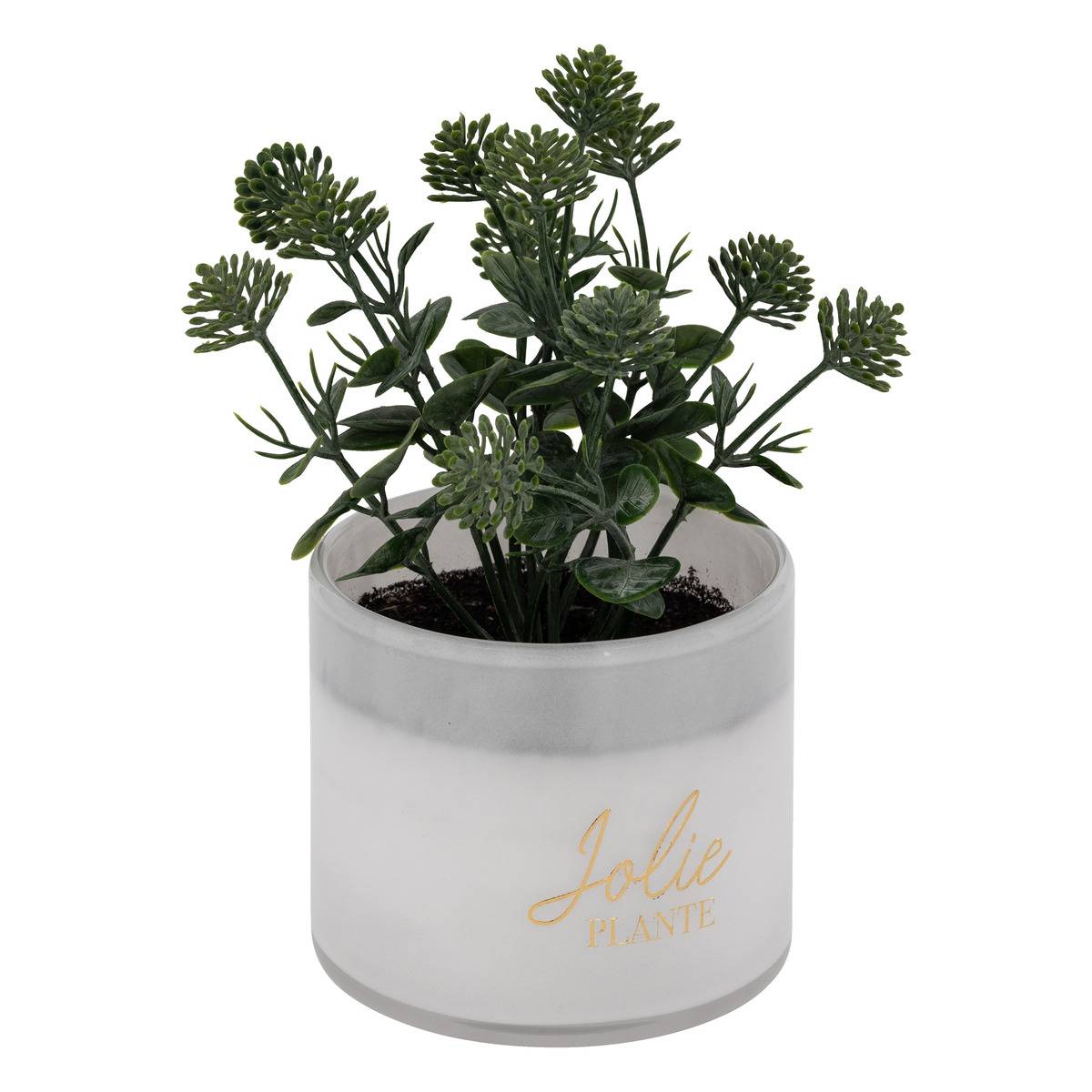 Plante artificielle en pot de verre, ATMOSPHERA