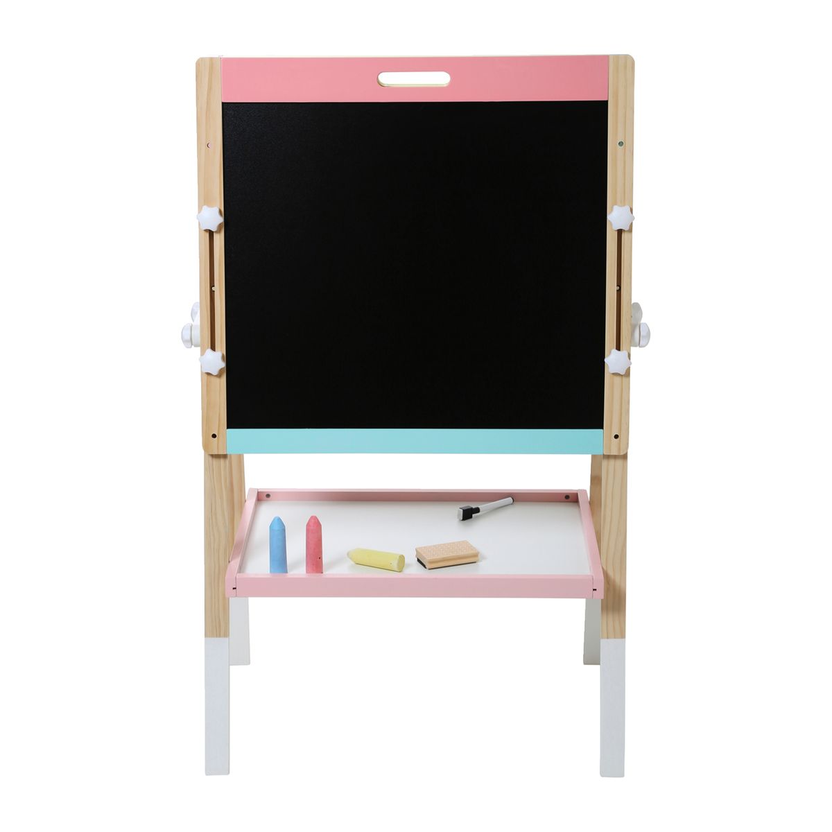 Tableau 5 En 1 En Bois FSC VERTBAUDET - Bureau Réglable + Tableau Blanc/craie + Tabouret