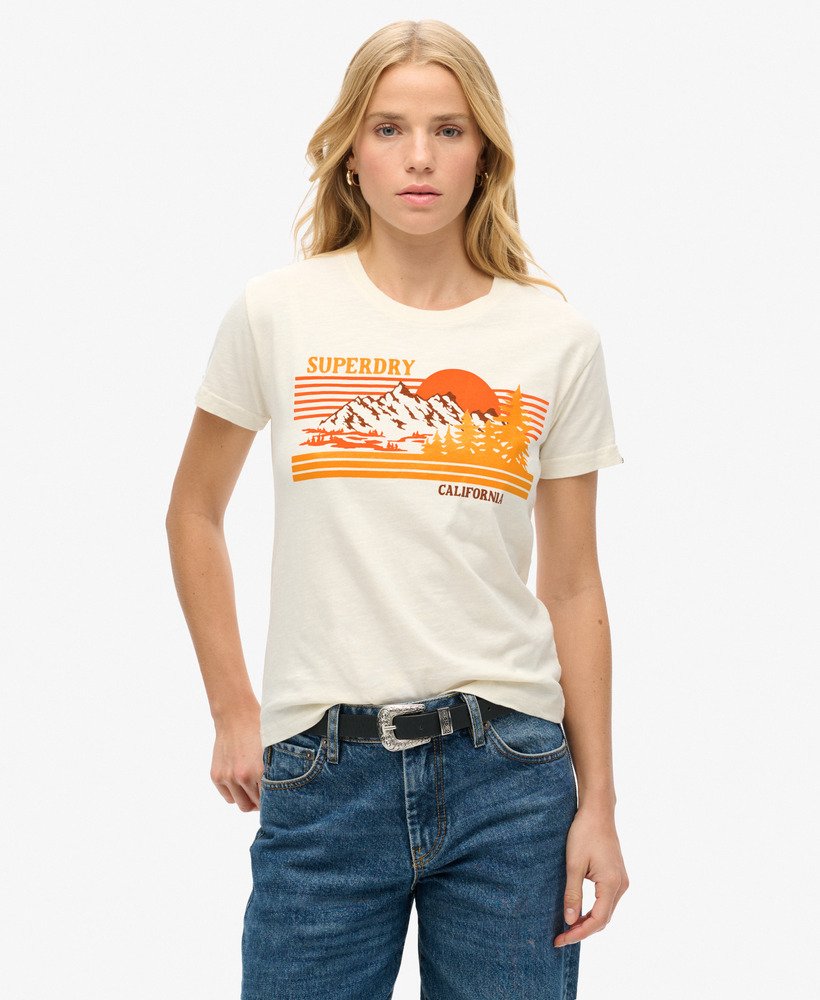 T-shirt ajusté à rayures Outdoor, SUPERDRY