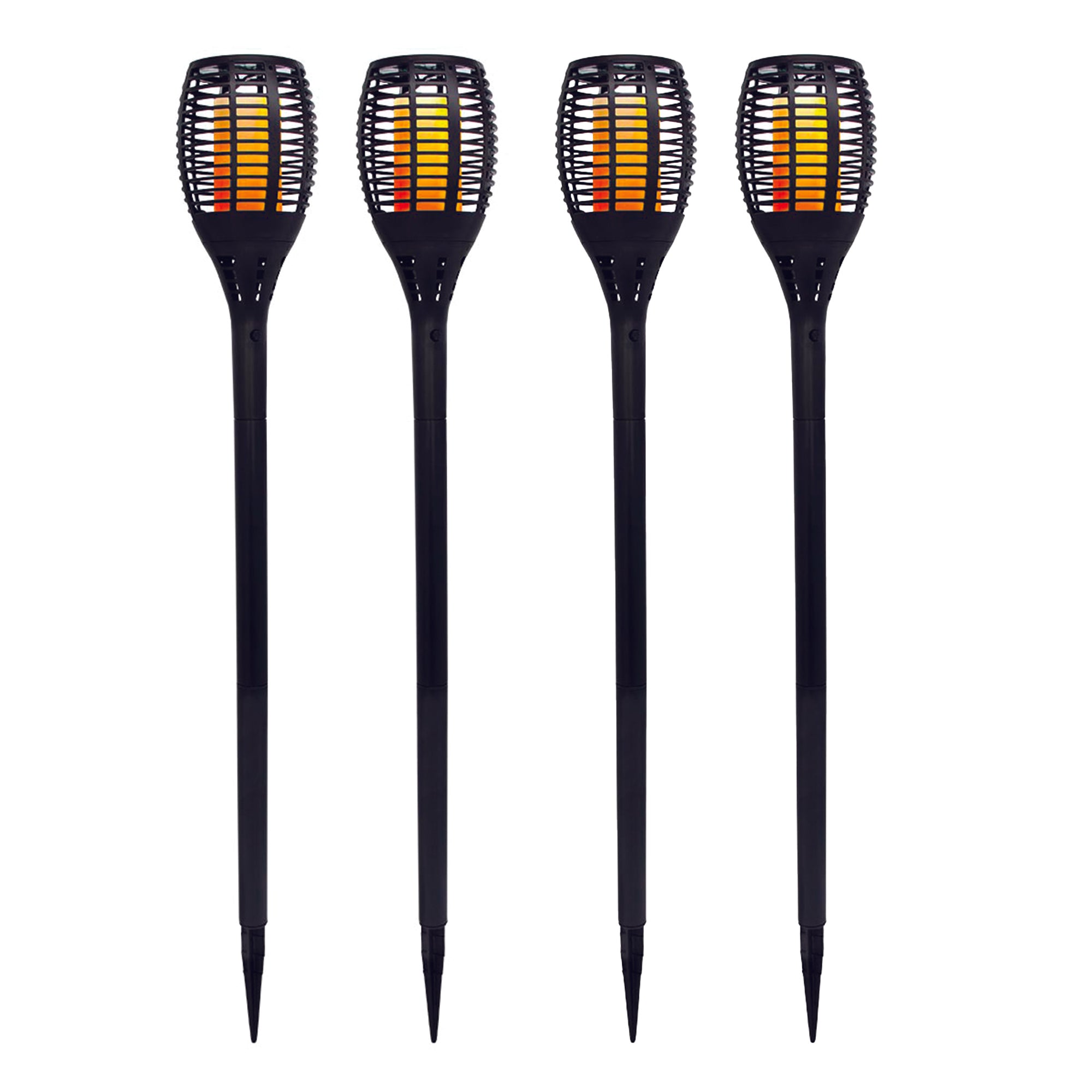 Lot de 4 Torches effet flamme 4x MINI MAITY SUN, LUMISKY