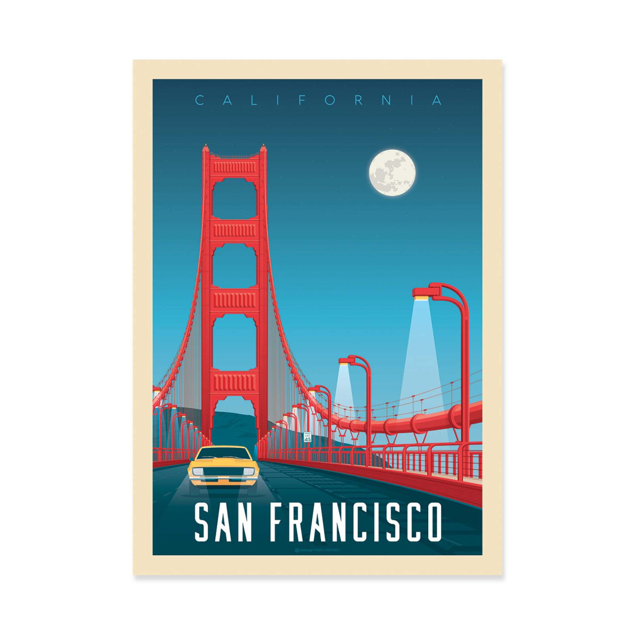 Affiche d'art - San Francisco Version 2 - Olahoop Travel Posters, WALL EDITIONS