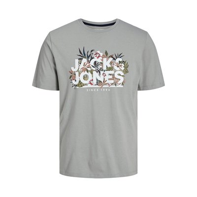 Logo Print T-Shirt with Crew Neck JACK & JONES