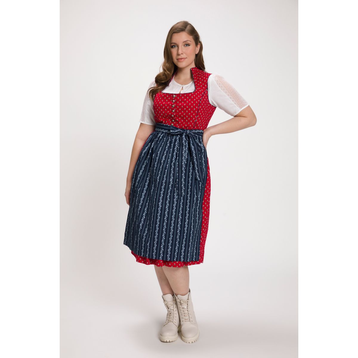 Costume traditionnel bavarois rouge marsala Ulla Popken La Redoute