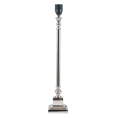 Classic Nickel Candlestick with Square Foot Table Lamp Base SO'HOME
