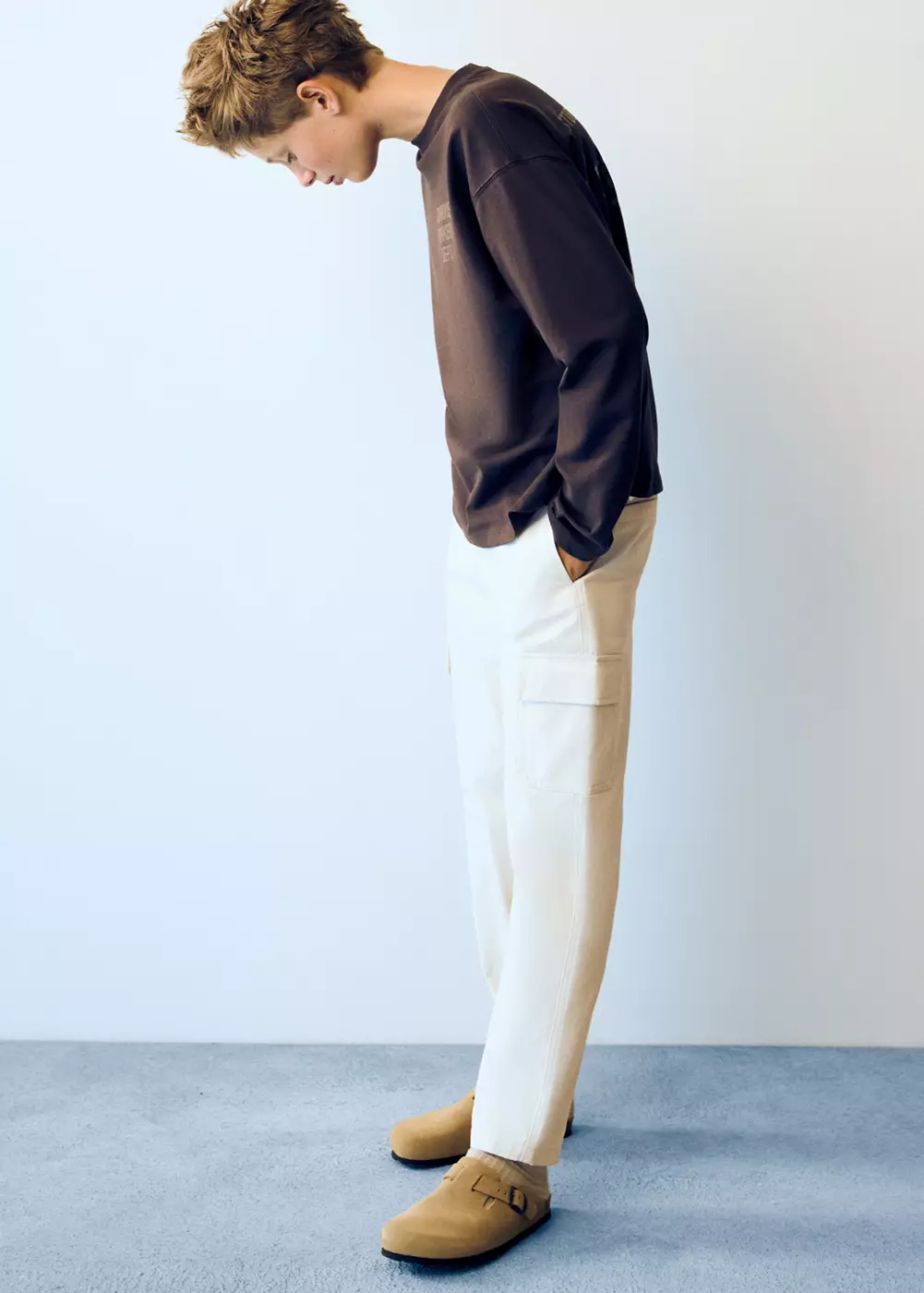 Pantalon cargo coton, MANGO KIDS