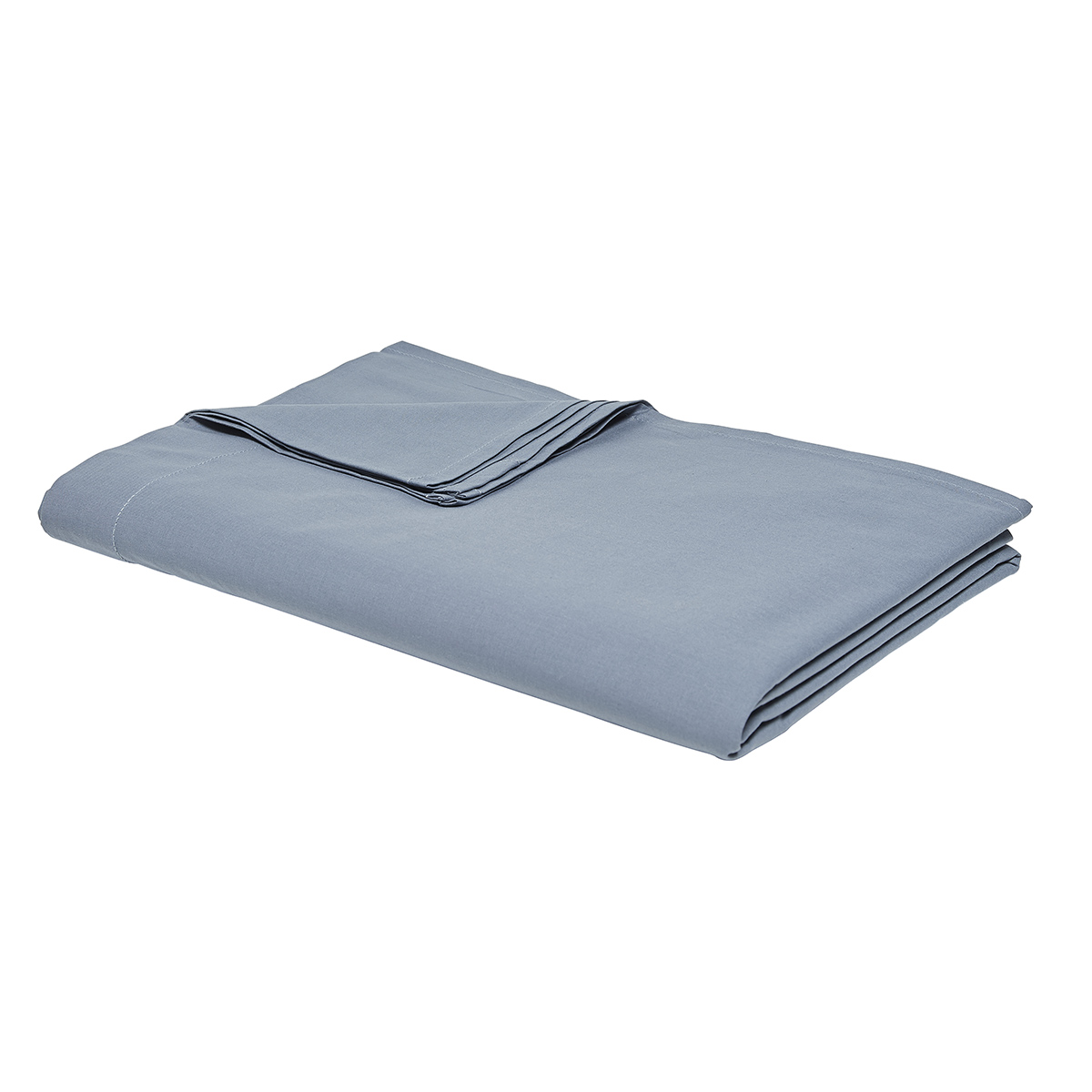 Drap Plat 100 % Coton King 245x270 Cm Sky Blue – Doux & Respirant Toute L’Année