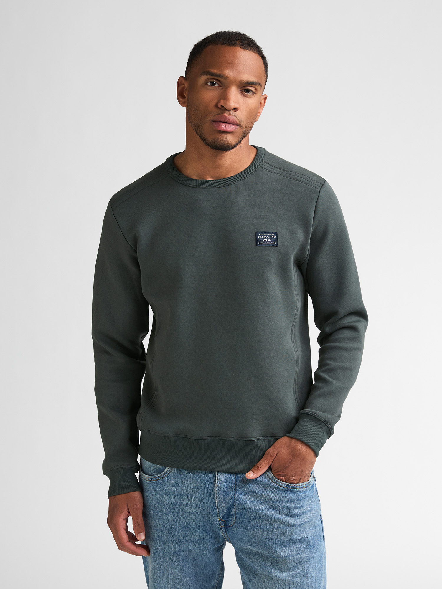 Sweat col rond en scuba steelwall, PETROL INDUSTRIES
