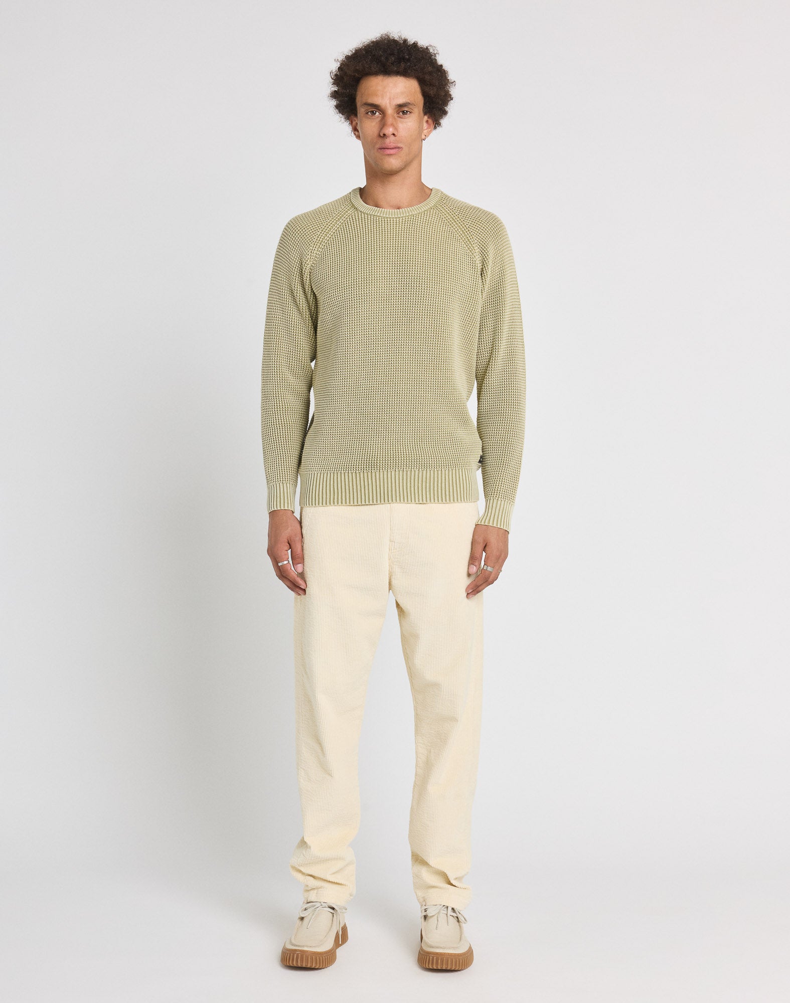 PANTALON LOOSE VELOURS CREAM, PULLIN