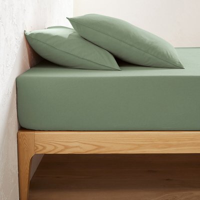 Erwin 30cm High 50% Recycled Cotton Fitted Sheet LA REDOUTE INTERIEURS
