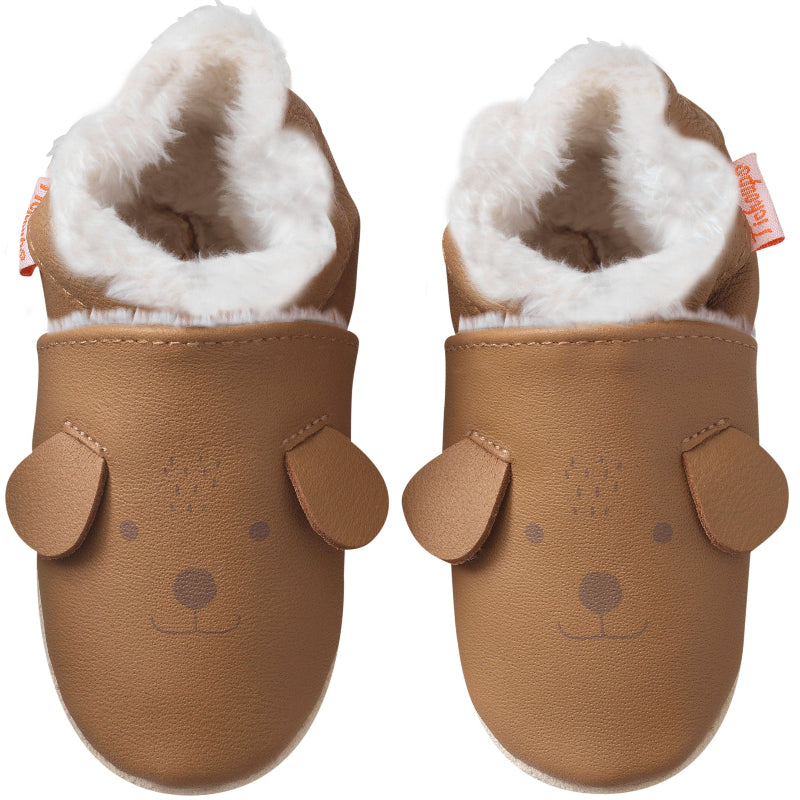Chaussons cuir souple Colin le chien, TICHOUPS