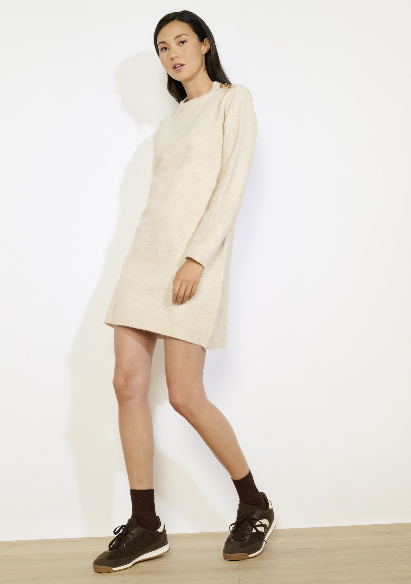 Robe pull à boutons coeur, LOLALIZA