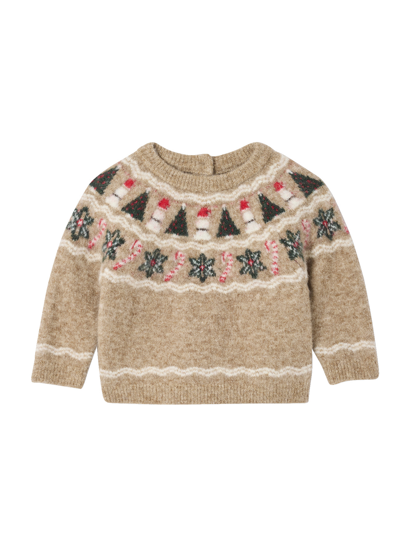 Pull jacquard bébé noël, VERTBAUDET