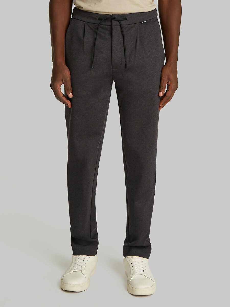 Pantalon tapered plissé, CALVIN KLEIN