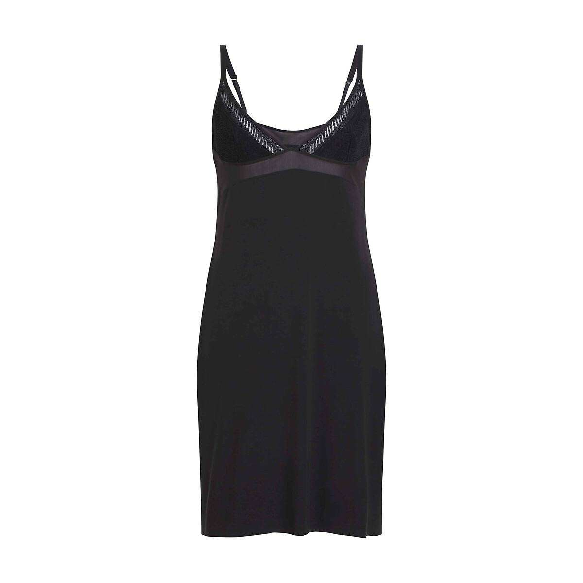 Sculpt lace lounge nightie, black, Calvin Klein Underwear | La Redoute