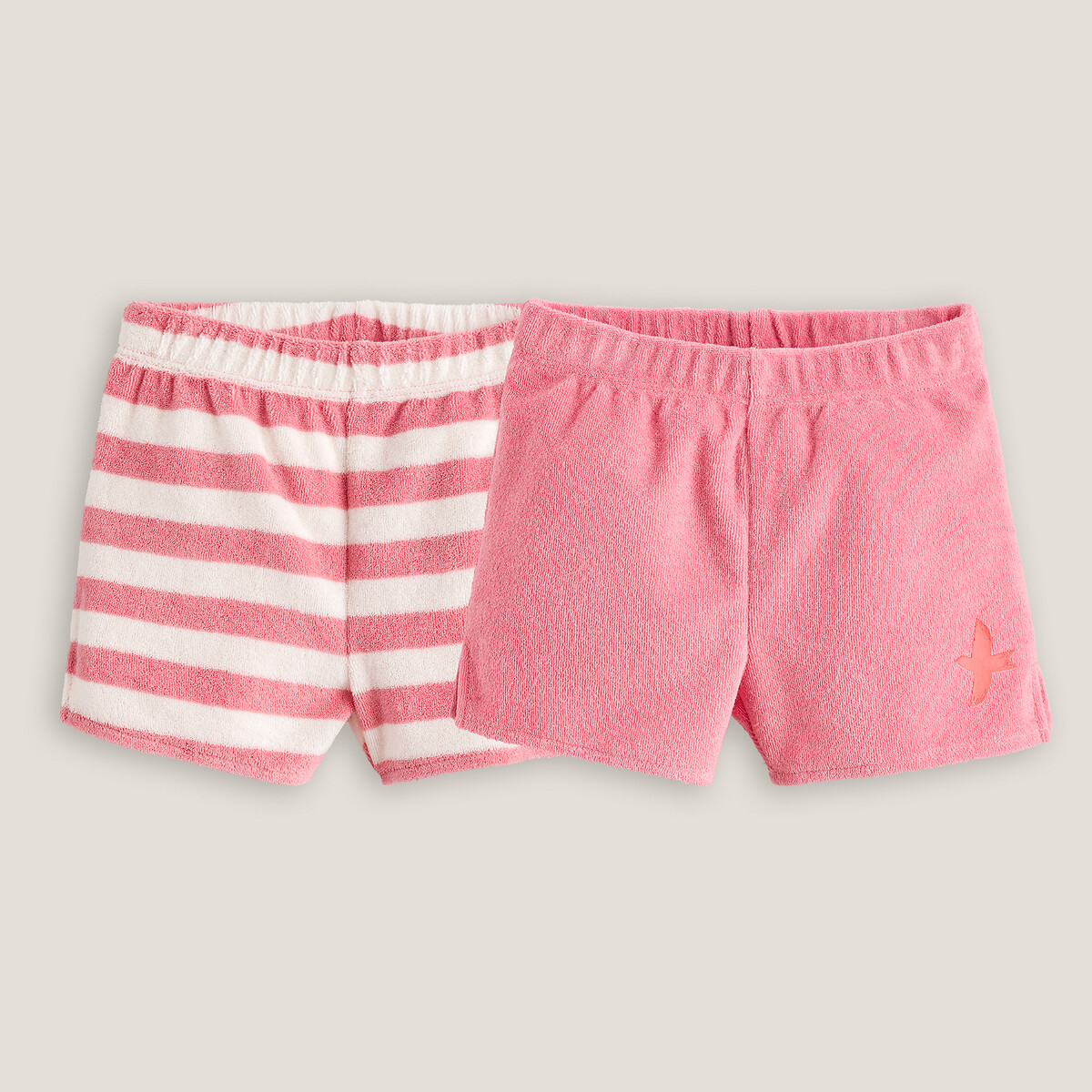 Pack of 2 Shorts in Cotton Mix Towelling