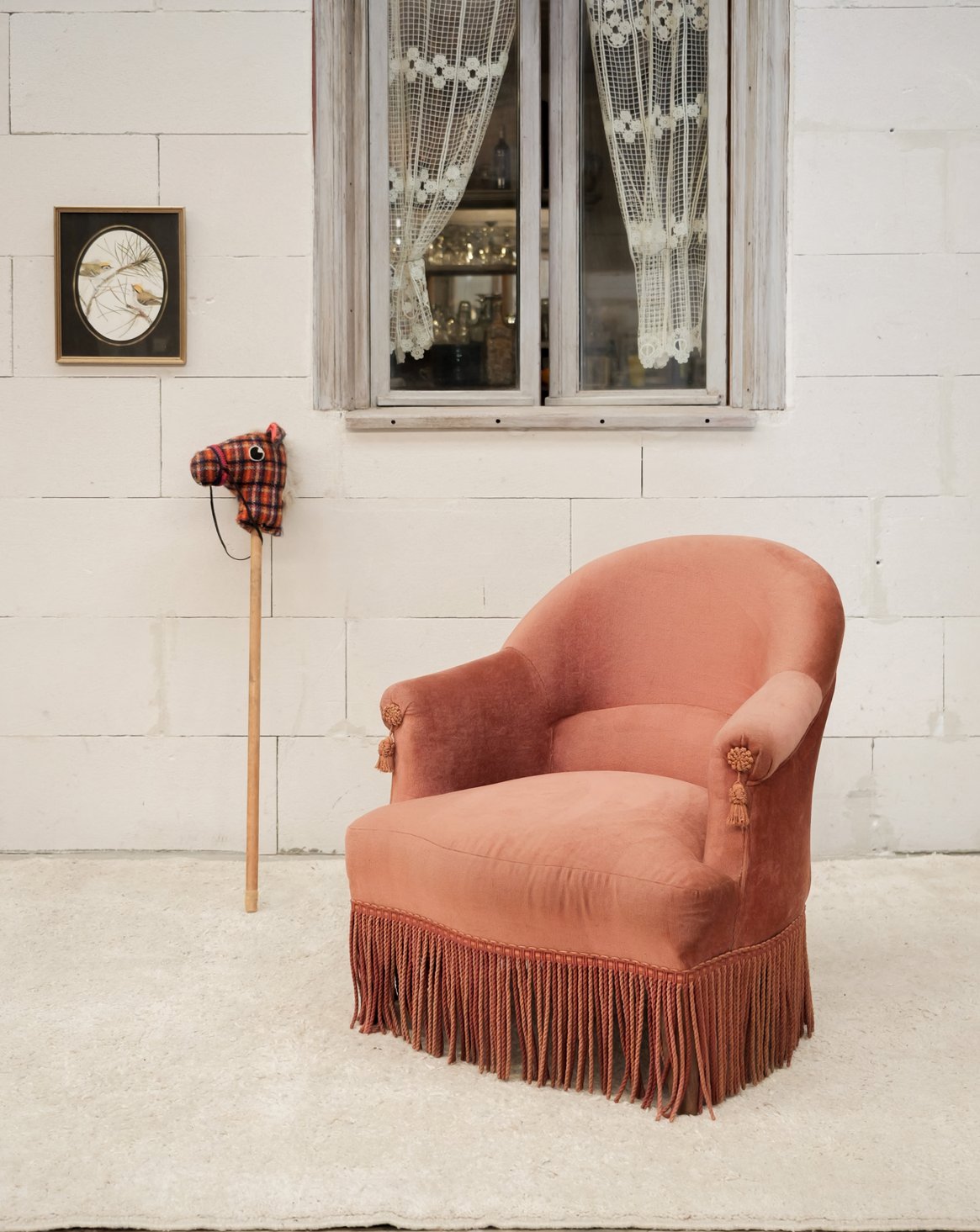 Fauteuil crapaud avec accoudoirs Ernest N°1385 - Bon état, DEBONGOUT