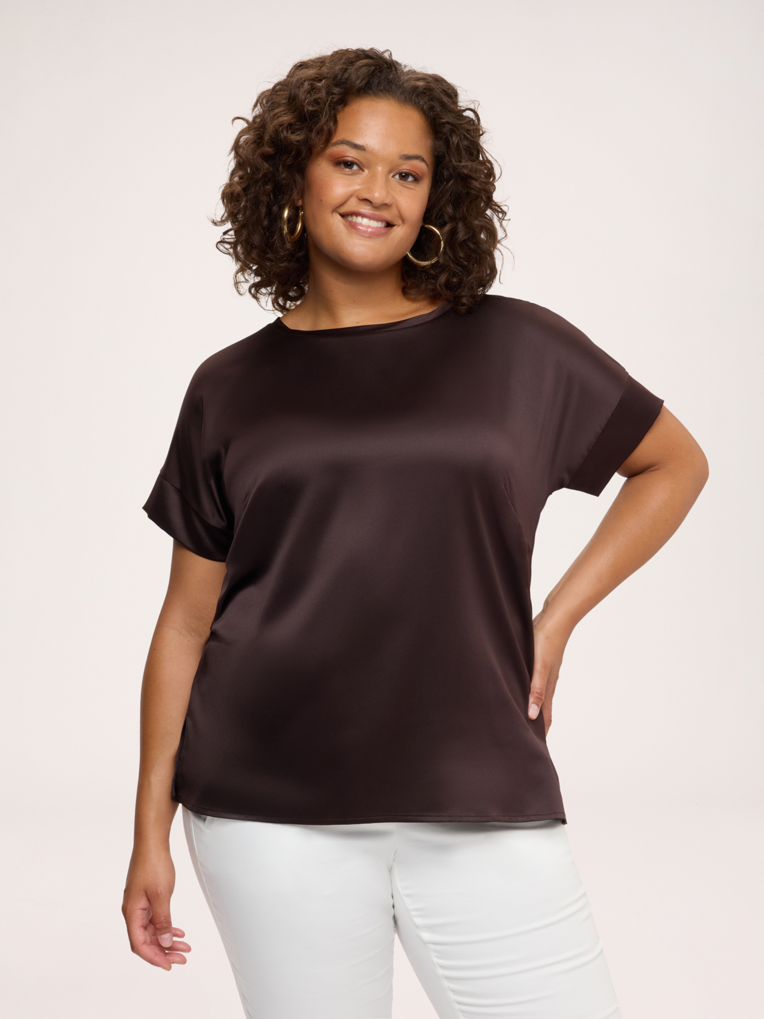 T-shirt bimatière, FIORELLA RUBINO
