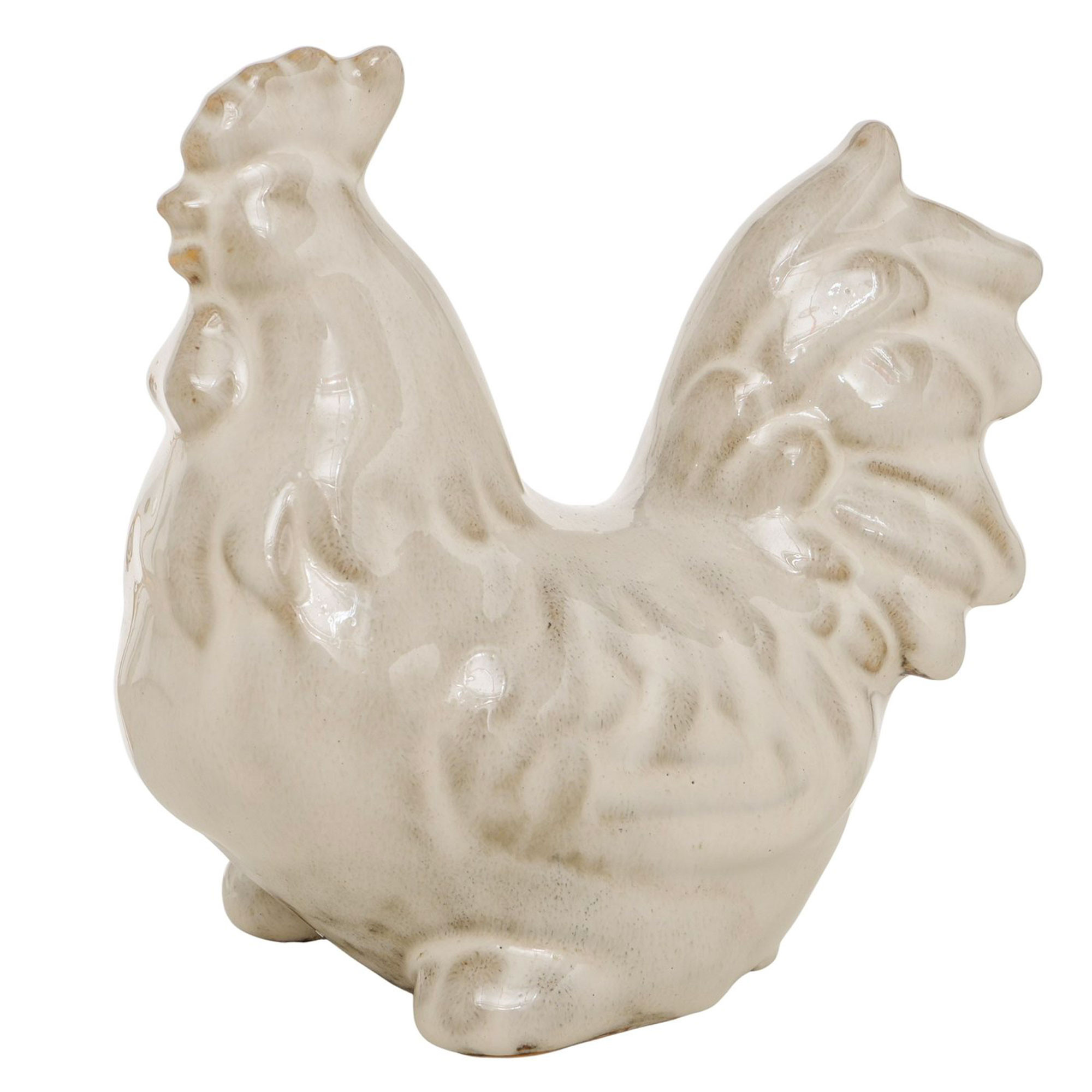 Statuette décorative en porcelaine poule 14.5x8.5x14cm, WADIGA