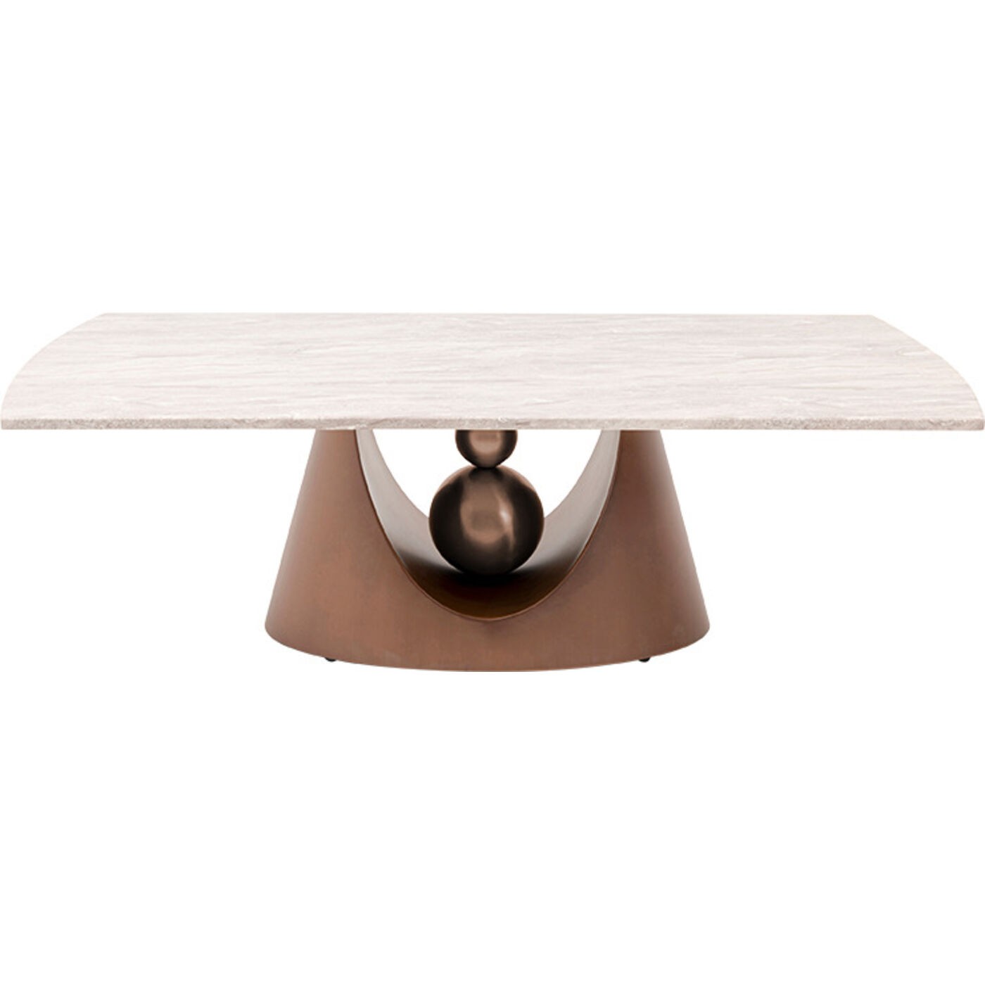 Table basse en marbre et acier, GERALDO, KARE DESIGN