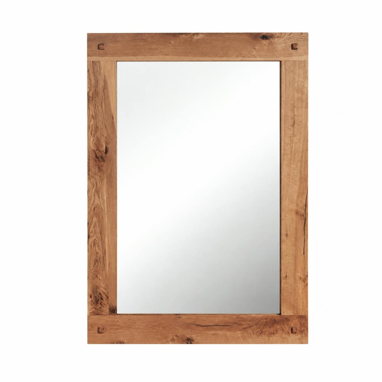 Miroir mural en bois naturel avec cadre épais - 110 cm FJORD, PIER IMPORT