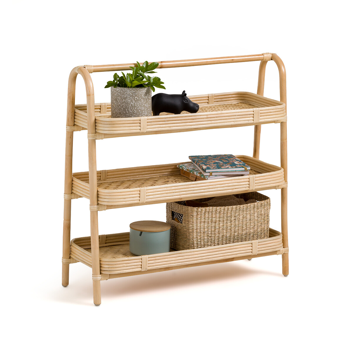 Lyra 3-shelf bamboo rattan unit , natural, La Redoute Interieurs | La ...