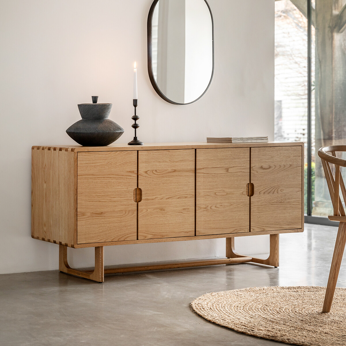 Fallon Oak 4 Door Sideboard, ÉDITÉ