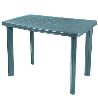 Table de jardin rectangulaire plastique vert 100x70x72.5cm WADIGA