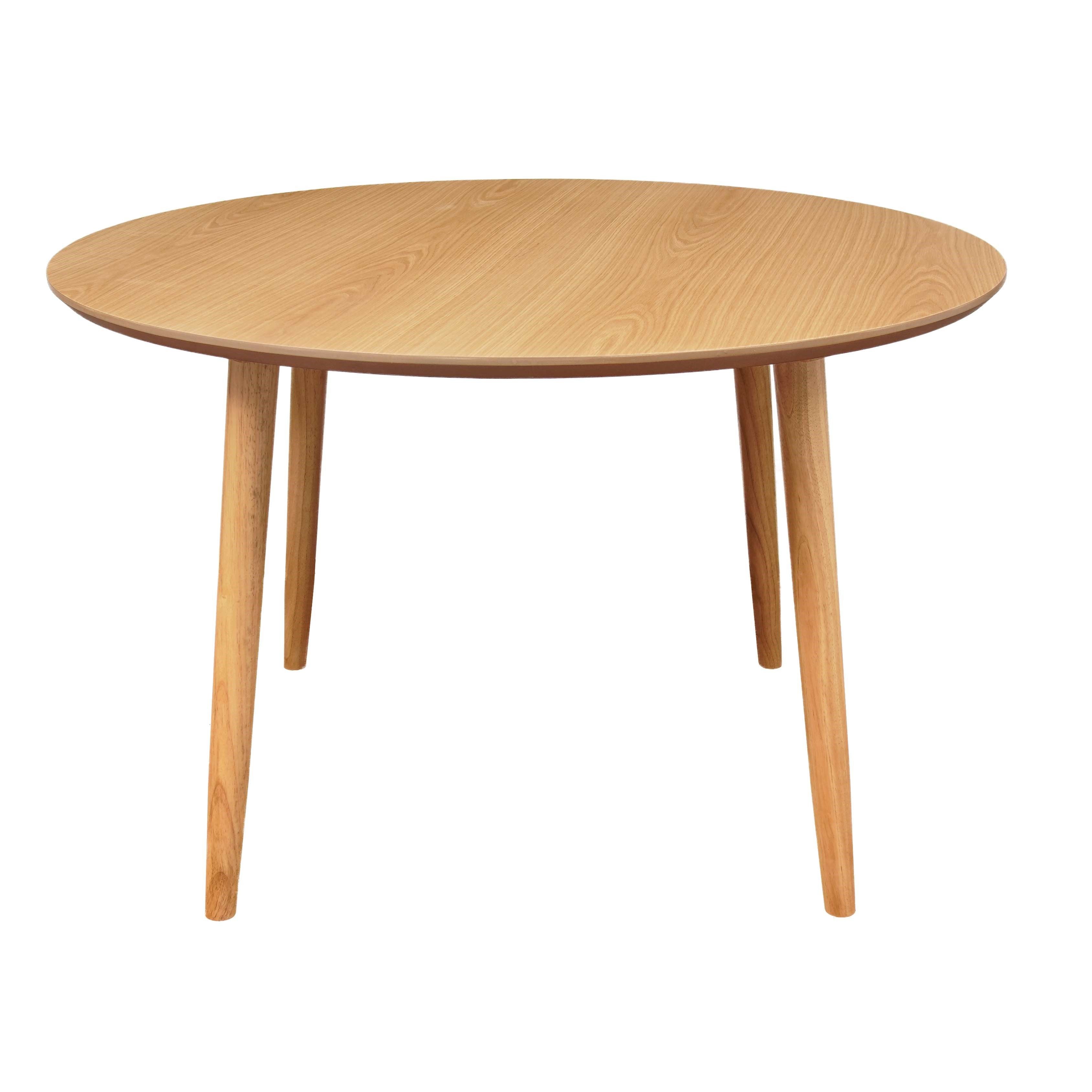 Table repas 140 cm ovale placage chêne, ZAGO