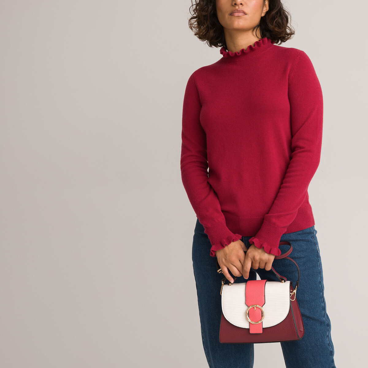 La Redoute Femme Accessoires Sacs & Valises Sacs bowling Sac porté bandoulière en cuir 