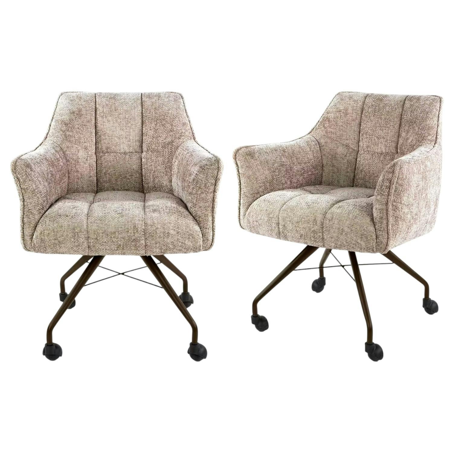 Fauteuil de bureau à roulettes (lot de 2) MELBOURNE, PIER IMPORT