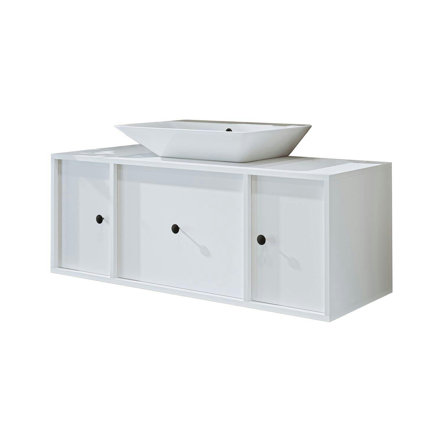 Meuble vasque 120 cm 2 portes 1 tiroir SIREN, PIER IMPORT
