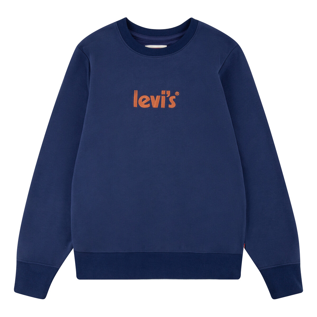 Embroidered Logo Sweatshirt in Cotton Mix with Crew Neck