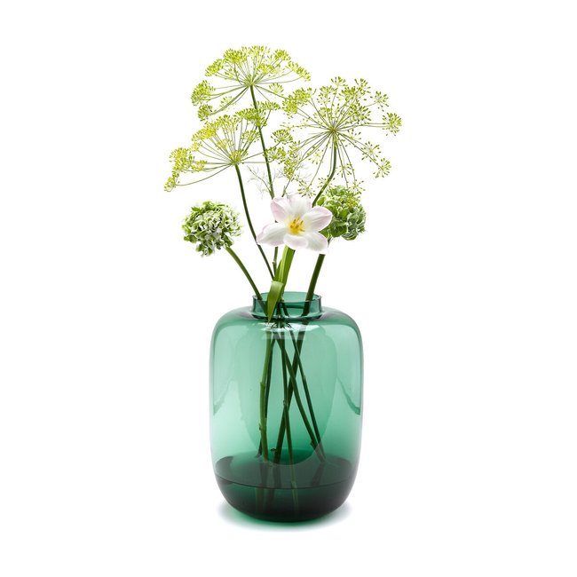Vase en verre coloré, Agata Couleur vert <span itemprop=